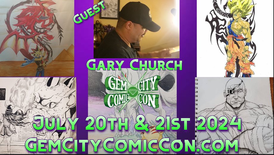 The #GemCityComicCon is pleased to welcome Gary Church to our 2024 show!

#GCCC2024 #comics #comicbooks #creators #convention #Guest #popculture #penciler #inker #colorist #writer #comicbookwriter #comicbookartist #artist #comicartist #comicwriter #comicbookcreator