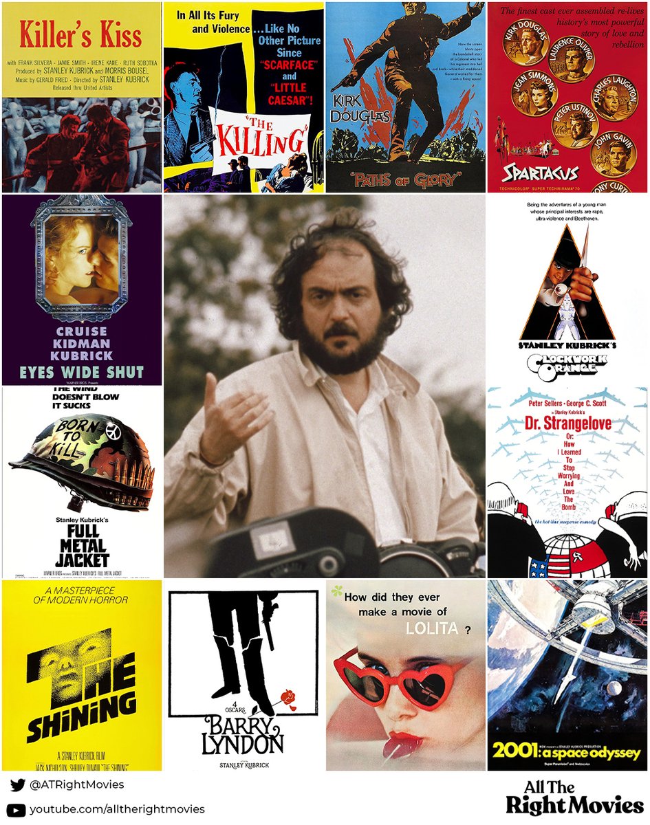 ATRightMovies's tweet photo. STANLEY KUBRICK was born this day in 1928. Which is your favourite? https://t.co/Iw56ln2WWS