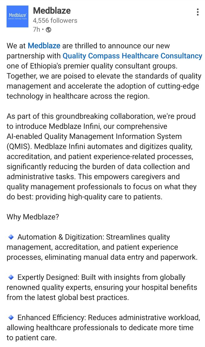 CompassQualit's tweet photo. We're excited to announce our partnership with Medblaze !
Together, we'll help you reach new heights in patient care.

Our combined expertise and advanced software will empower you to achieve exceptional healthcare outcomes.

Contact Us Today to Learn More! https://t.co/bJJVoW7zk0