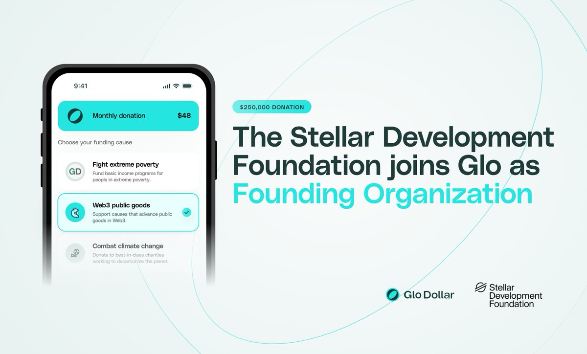 📣 Big news: <a href="/StellarOrg/">Stellar</a> joins Glo as Founding Organization with a $250,000 donation.

Together, we’re leveraging zero-cost philanthropy to create a more balanced and better world.