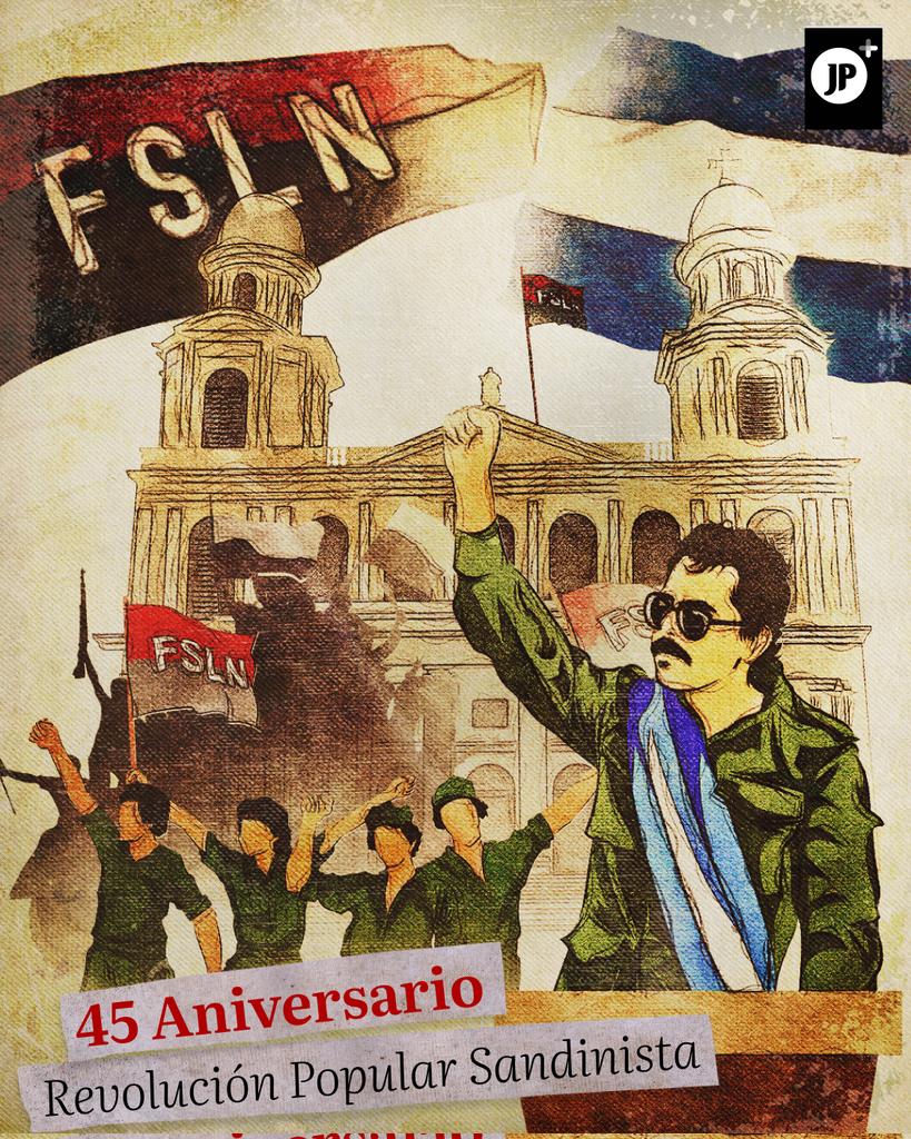 🇳🇮  Nicaragua conmemora el 45 aniversario del triunfo de la Revolución Popular Sandinista, recordando el 19 de julio de 1979, cuando el Frente Sandinista de Liberación Nacional (FSLN), junto al pueblo nicaragüense, derrocó la sanguinaria dictadura somocista impuesta por Estados