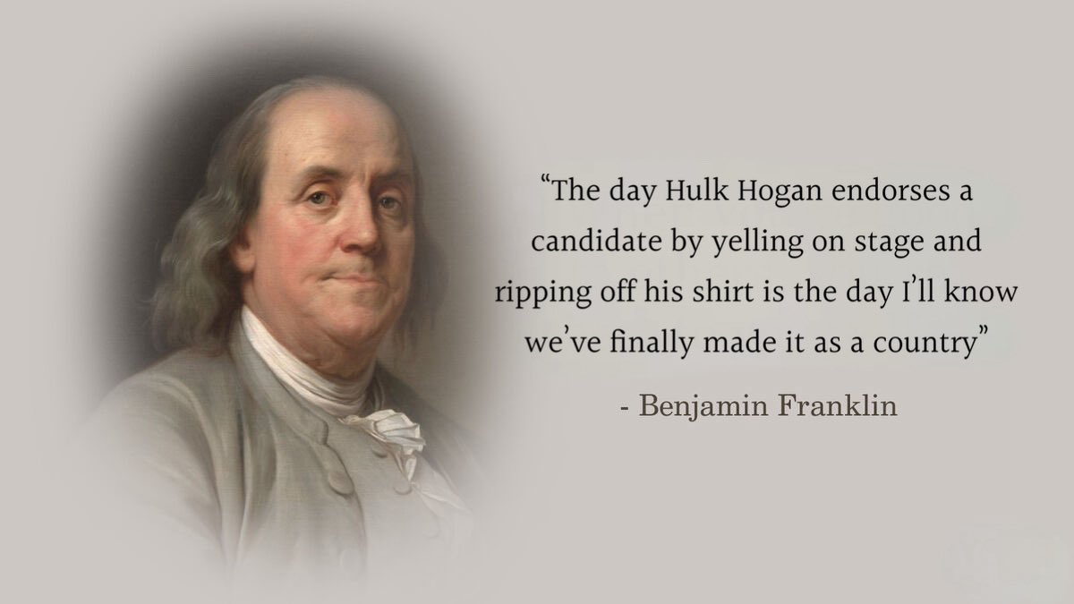 greg16676935420's tweet photo. Former President Benjamin Franklin is smiling down on us today https://t.co/mlZNswsicG