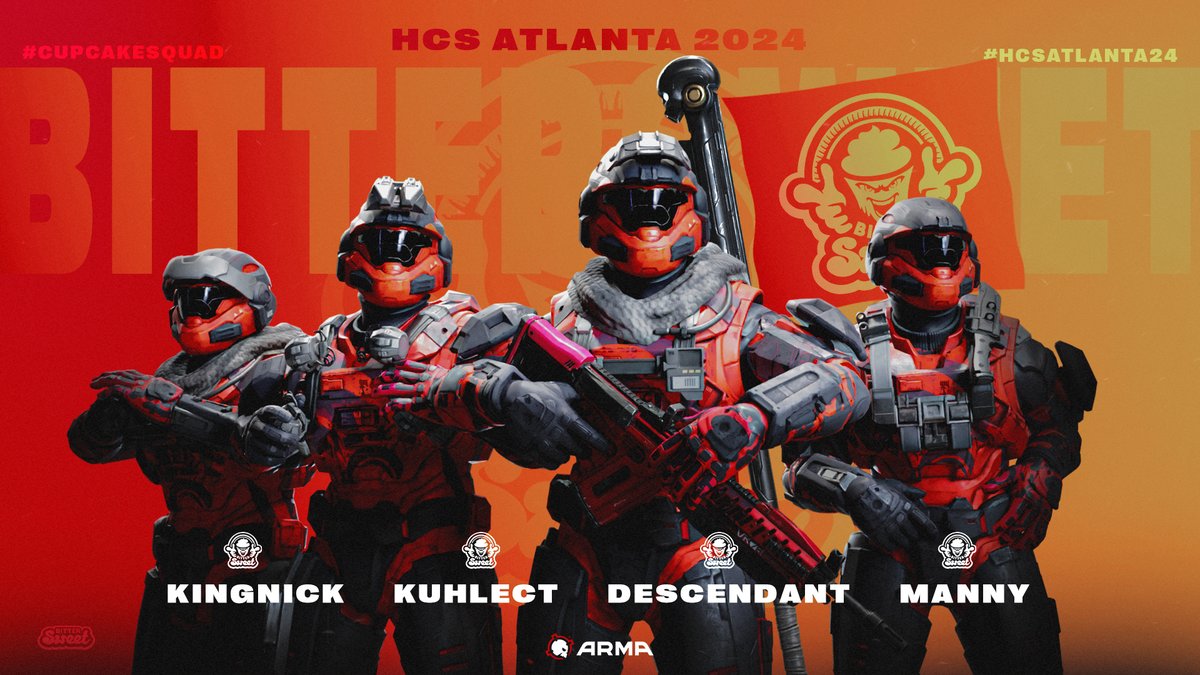 BitterSweet (@bittersweetgg) on Twitter photo Sorry for being incognito recently with our
Halo roster but the wait is over we are ready for <a href="/HCS/">Halo Esports</a> Atlanta.
Introducing the new BitterSweet Halo.
🧁
<a href="/DESCENDDANT/">Jason</a>
<a href="/KingNick/">Gen.G Nick</a>
<a href="/MannyHCS/">TSM 〽️anny</a>
@Kuhlect_
<a href="/Derek_Swindles/">Employee</a> Sorry for being incognito recently with our
Halo roster but the wait is over we are ready for <a href="/HCS/">Halo Esports</a> Atlanta.
Introducing the new BitterSweet Halo.
🧁
<a href="/DESCENDDANT/">Jason</a>
<a href="/KingNick/">Gen.G Nick</a>
<a href="/MannyHCS/">TSM 〽️anny</a>
@Kuhlect_
<a href="/Derek_Swindles/">Employee</a>