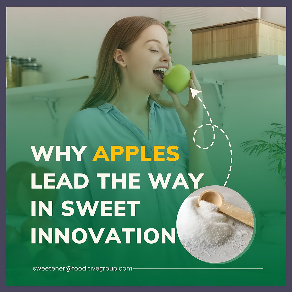 FooditiveGroup's tweet photo. 🍏 Everyone Loves #Apples: Leading the Way in Sweet #Innovation at #Fooditive_Group 🍏
Our commitment to natural and #sustainable ingredients led us to choose apples for our Fooditive Sweetener®. Discover how this choice aligns with our mission⬇️ https://t.co/I1fNJvooFB