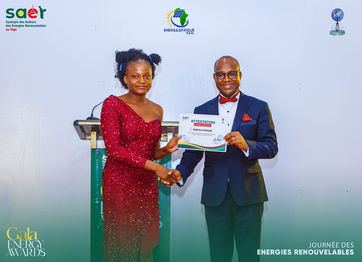 L'année dernière, #EnergaAfriaquesarl a participé à la 1ère Édition de la #FoiredesÉnergiesRenouvelables au #CETEF #Togo. 
🎉 Nous serons là pour la 2ᵉ Édition les 18-19 octobre 2024 ! Venez découvrir nos solutions #solaires innovantes 💡🔋. 

📅 18-19 octobre 2024
📍 CETEF Togo
