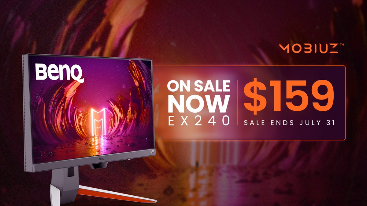 MobiuzGaming's tweet image. Imagine a New Reality for only $159.99!

Shop here: bit.ly/4cOeqMM

#BenQ #MOBIUZ #1080p #144hz