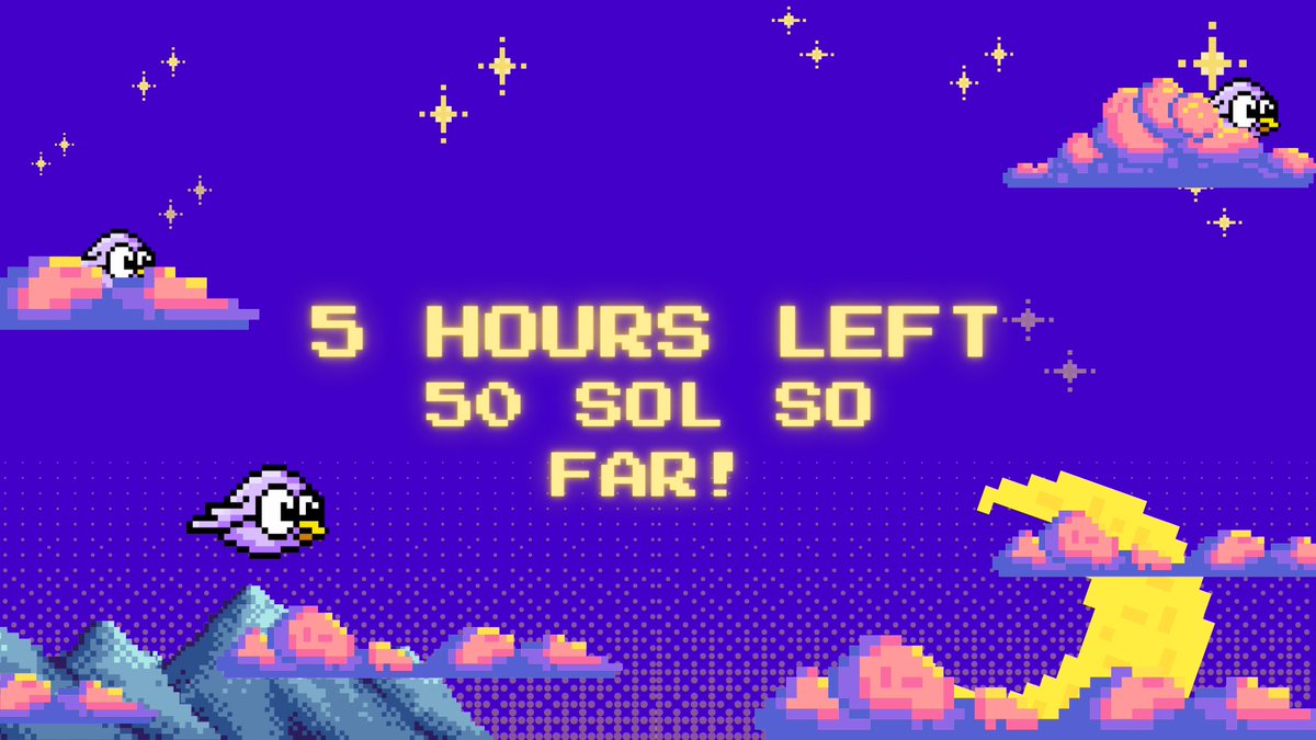 SolyBird's tweet photo. 5 HOURS LEFT

50 SOL RAISED

TG CALLS INCOMING 

WHALES INCOMING

TG:https://t.co/3b0DApqnLp
#Presale #presales #Solana #SolanaProjects #SOL $SOL https://t.co/DXpRLeiXs3