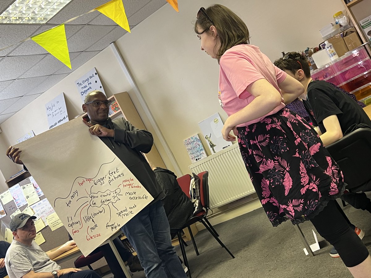 firstmcr's tweet photo. Great session yesterday with our groups members, @theshawcentre and @LJMU 

We were talking about making a really good questionnaire about #OurDigitalHealth 
and how learning disabled people will take part and get their voices heard

Join Us and Join In 

#BetterTogether https://t.co/gsjIj6sqKX