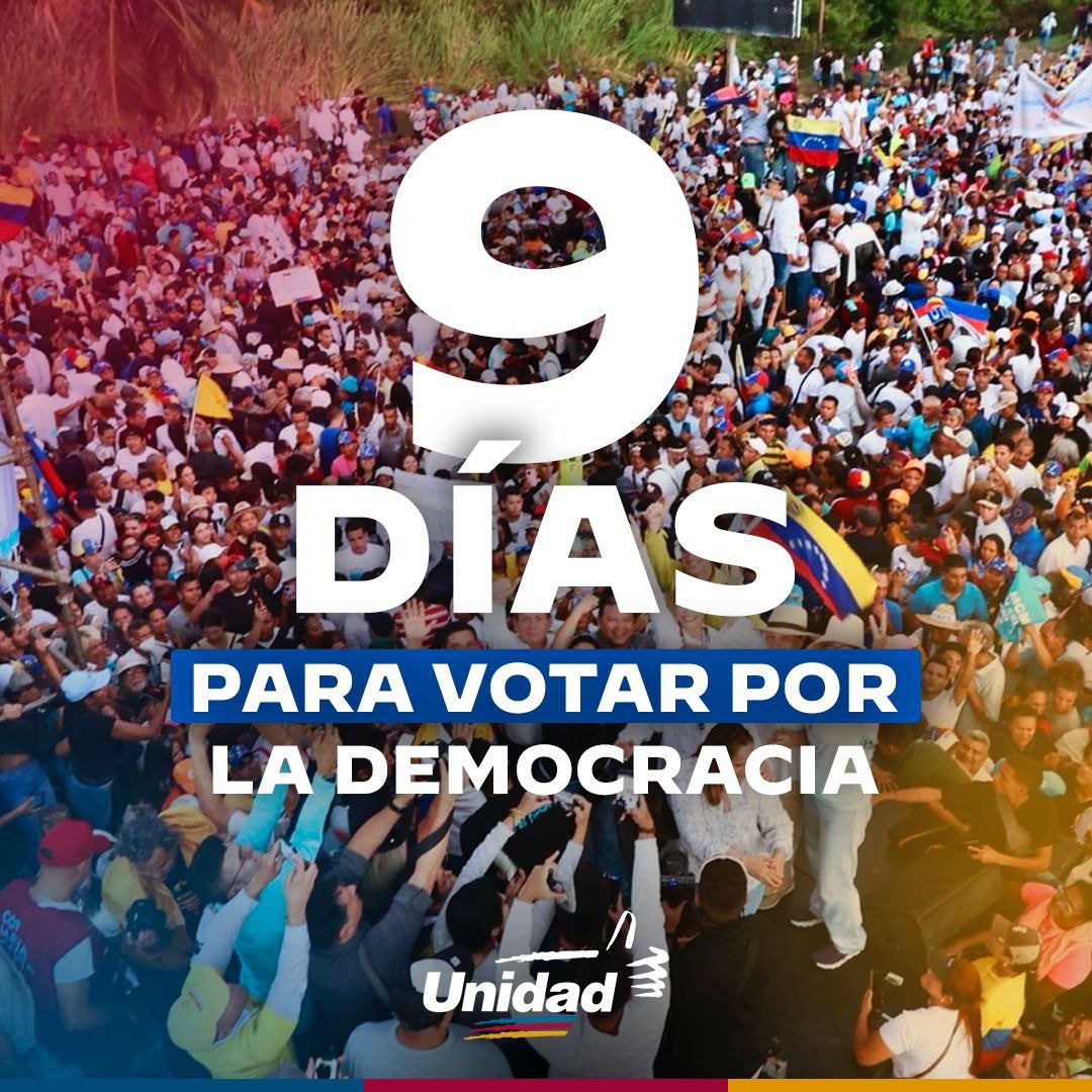 Millones de votos serán la llave para abrir la puerta a una democracia donde todos serán respetados.

En 9 días #VamosAGanar