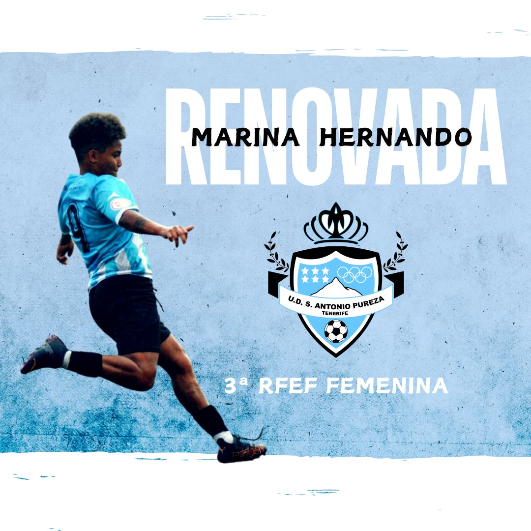 📢: RENOVACIÓN 📝‼️
Hoy es un gran día de renovación también, Marina seguirá un año más llevando nuestra camiseta. Con ella nos aseguramos entrega y talento arriba para desbordar sin parar y crear multitud de ocasiones ⚡🤩
¡Gracias por seguir confiando en nosotros🫂!