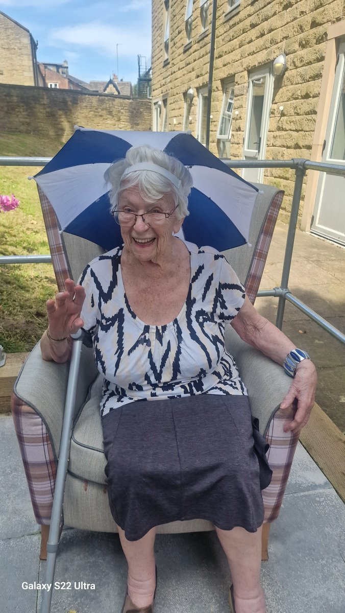 TrinityFold's tweet image. Resident Mary Taylor has got this heatwave covered 🌞