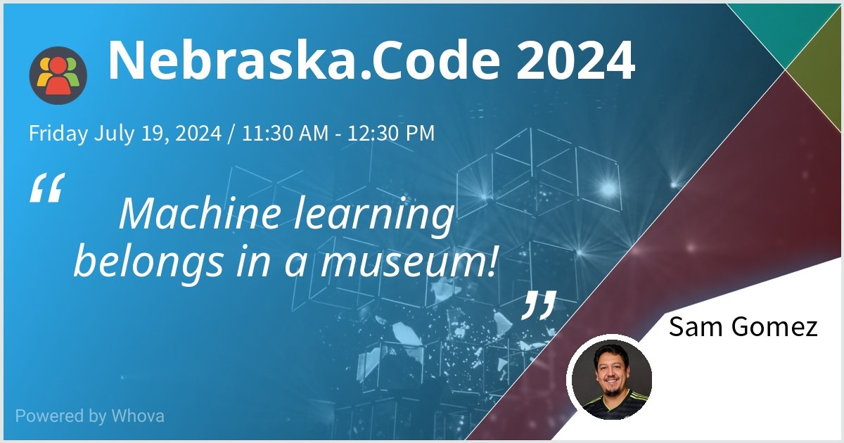 thesoccerdev's tweet image. Hey @ConferenceNE ! Swing by Arbor 1 at 11:30 AM to learn how @Geneca used machine learning to help a museum save money and be environmentally friendly.
#nebrcode #NebraskaCode2024 #MVPBuzz #azureai