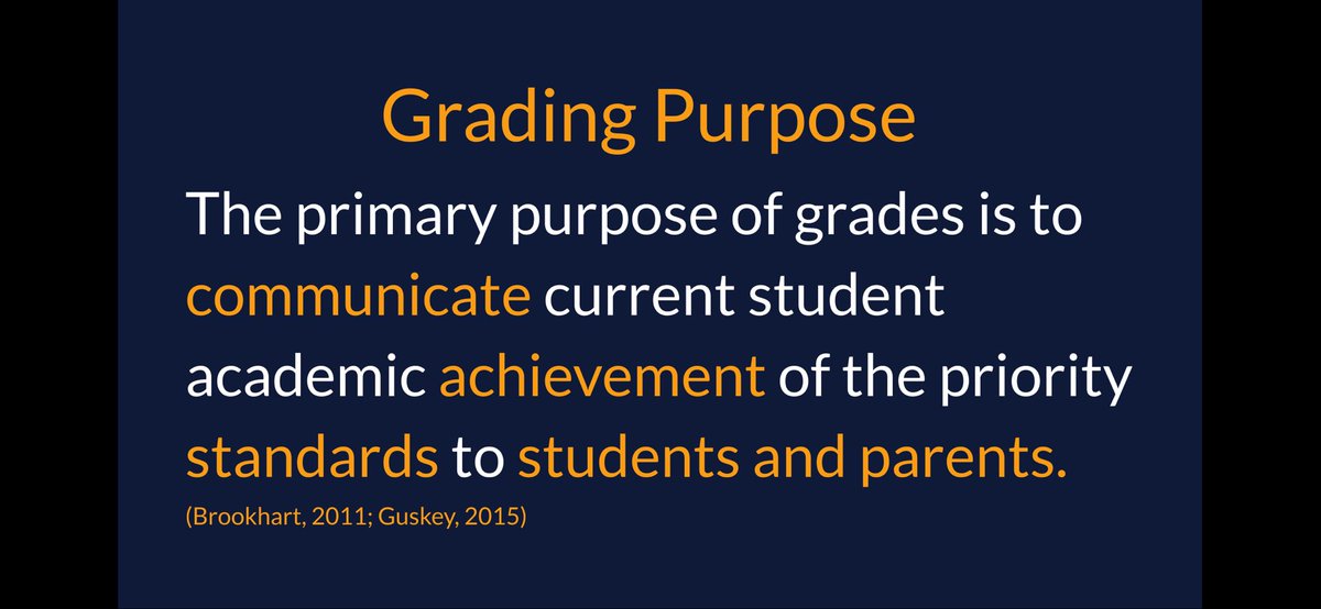 JoshKunnath's tweet photo. An important first step in #grading reform is establishing & communicating a grading purpose.
Creating such a statement helps teachers make purposeful grading decisions in their classroom, supporting grade integrity.
Here’s an example👇 https://t.co/aS542hBMVB
