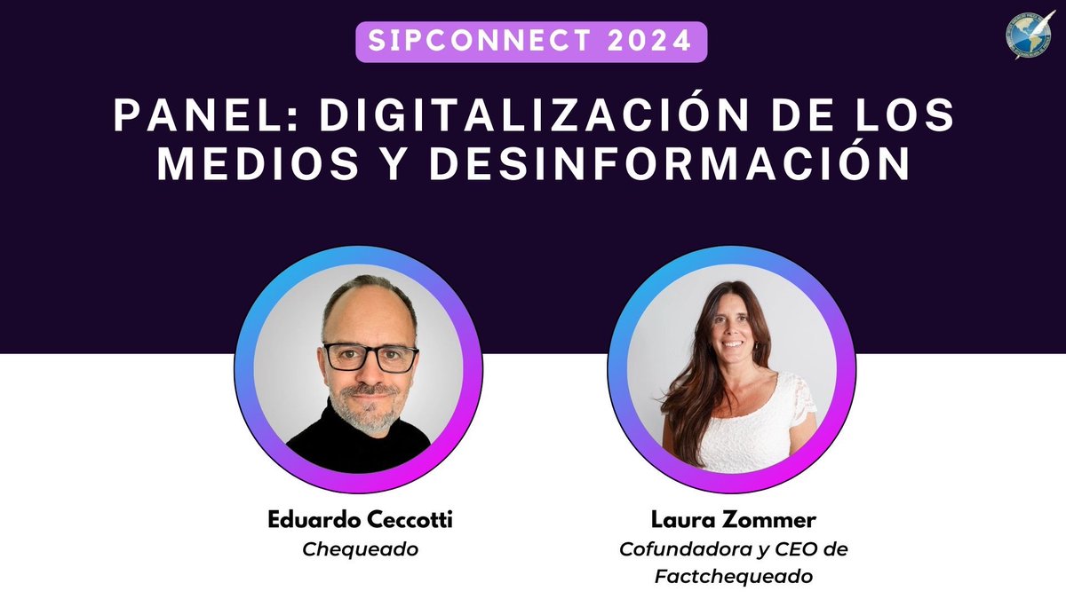 factchequeado's tweet photo. 🚀#SIPCONNECT2024. ¡Un honor ser parte de la conferencia anual que organiza @sip_oficial, en Miami! Nuestra CEO, @lauzommer y @EduCeccotti, de @Chequeado compartieron aprendizajes y desafíos para combatir la desinformación. https://t.co/ixUhu0CJtV
