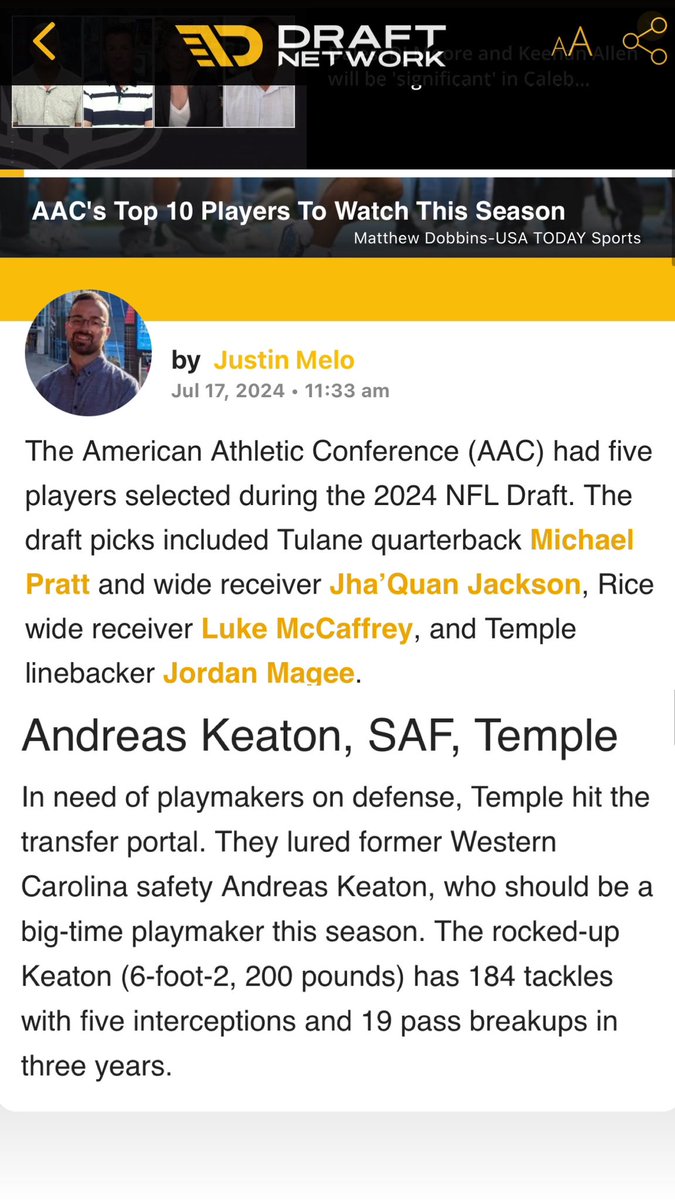 andreaskeaton's tweet photo. Blessings 🙏🏾 @American_Conf  @Temple_FB 
https://t.co/HF7qnBgjcN https://t.co/0SKCxohJ93