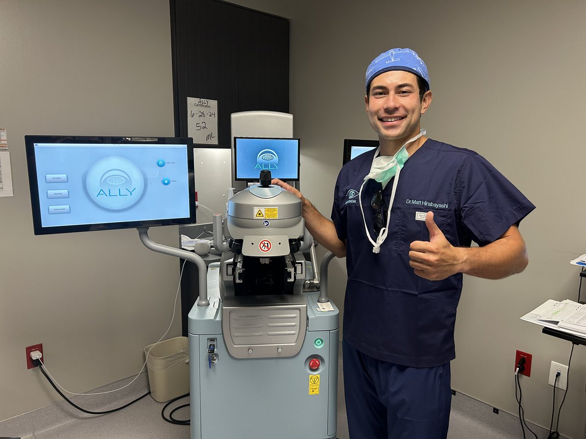 EyeFlyMD's tweet photo. Lensar Ally certified! Putting the toric marks on the capsule eliminates parallax distortion from manual marking and look how fast this is due to dual pulse femtosecond technology.
#ophthalmology https://t.co/sCTDeDiwFY