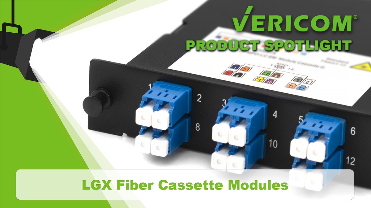 _VERICOM_'s tweet image. Vericom LGX Fiber Cassette Modules ensure top performance with TIA/EIA-604 FOCIS adapters. Available in MPO to LC-UPC Single Mode & OM4 Multimode. Meet TIA-568-C.3 standards.
📦 Product Info: bit.ly/46e6iTf
#FiberOptics
#TelecomSolutions
#NetworkingTechnology