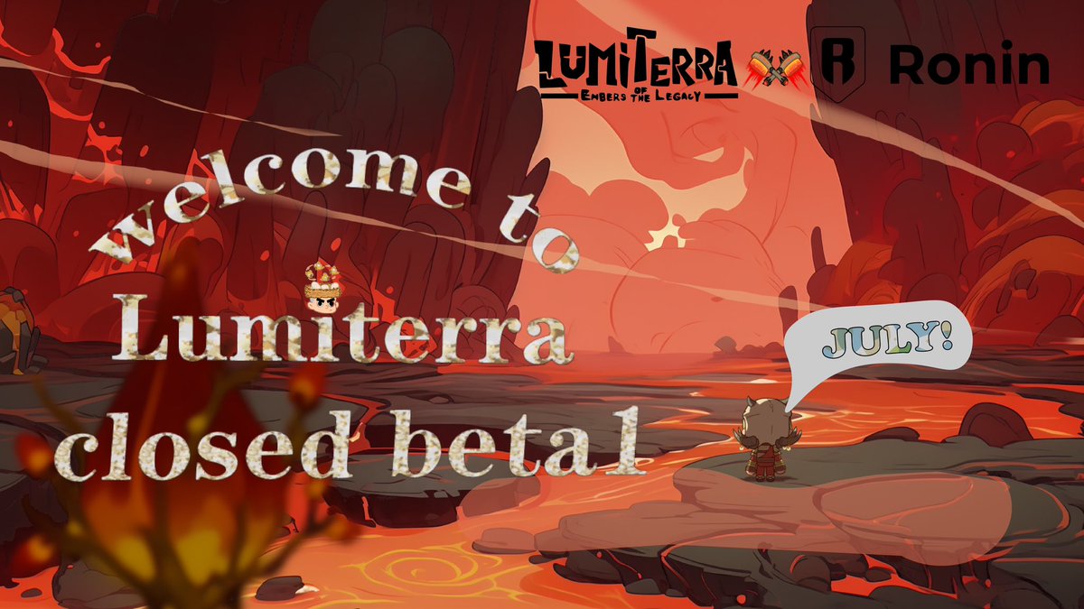 🎉今年最值得玩的链游lumiterra CBT#1即将在ron上进行，不要错过！！

🎁🎁抽 取lumiterra CBT＃1白名单 x5

如何参与：
🕹️1.关注 <a href="/LumiterraGame/">Lumiterra (mainnet arc)</a>  <a href="/Lark_Lumi/">Lark (builder mode)</a>  <a href="/Ronin_Network/">Ronin</a>  <a href="/Youfei0829/">Youfei悠绯</a> 

🕹️2 .加入lumiterra的官方Discord社区 

🕹️3 .转发&amp;点赞并留下你的