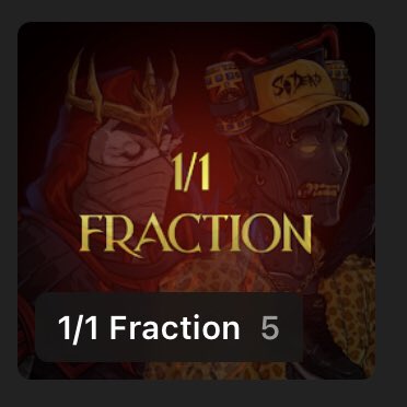 Finally got my 5 1/1 <a href="/SoDeadNFT/">SoDead</a> Fractions! 

This is gonna be fun coming up with a new pfp! 

<a href="/HaizeelH/">Haizeel 🇲🇾 || NFT Artist 💧</a> get your sketchbook out  ✍️🎨 We’ve got work to do 😂

#SoDead #SolanaNFT #Artist