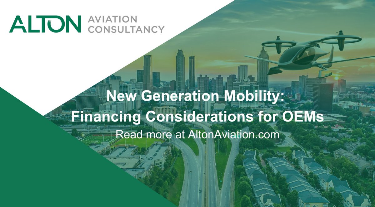 #FIA2024 partner and specialised aviation advisors <a href="/AltonAviation/">Alton Aviation Consultancy</a> released its ‘New Generation Mobility: Financing Considerations for OEMs’ paper, outlining how OEMs can demonstrate their ability to raise funds and ensure business sustainability.
📲tinyurl.com/573ee5p3