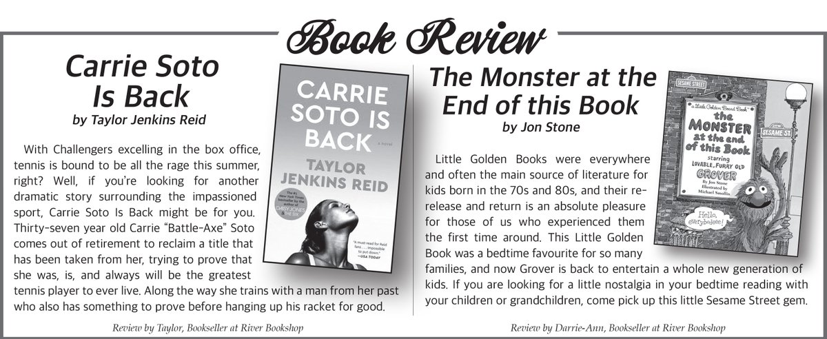 River Town Times (@rtt_amherstburg) on Twitter photo BOOK REVIEWS — Thanks to the <a href="/river_bookshop/">River Bookshop</a>, we are publishing book reviews on a regular basis. These reviews appear in the July 17 issue of the #Amherstburg River Town Times, which is available now! BOOK REVIEWS — Thanks to the <a href="/river_bookshop/">River Bookshop</a>, we are publishing book reviews on a regular basis. These reviews appear in the July 17 issue of the #Amherstburg River Town Times, which is available now!