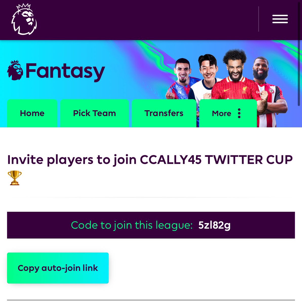 Christian Callister (@calotelli45) on Twitter photo After the success of the EURO 2024 FREE fantasy league I ran.
I am running a FREE <a href="/OfficialFPL/">Fantasy Premier League</a> one I have attached the join code below 👇
fantasy.premierleague.com/leagues/auto-j…
RULES TO JOIN :
- Like & Repost
- Follow
Prizes below :
1st place - £150
2nd place - £50
3rd place - £25 After the success of the EURO 2024 FREE fantasy league I ran.
I am running a FREE <a href="/OfficialFPL/">Fantasy Premier League</a> one I have attached the join code below 👇
fantasy.premierleague.com/leagues/auto-j…
RULES TO JOIN :
- Like & Repost
- Follow
Prizes below :
1st place - £150
2nd place - £50
3rd place - £25
