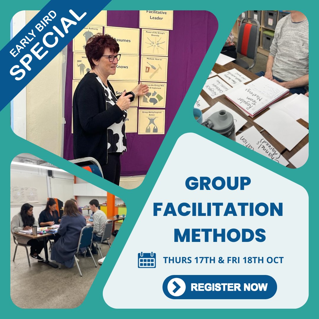 Every staff member who deals with people should do this course! It teaches powerful techniques for structuring effective group conversations and finding group consensus.

Early Bird Special: Get 10% off with code "earlybird".

Register: bit.ly/GFMOct2024

#GroupFacilitation