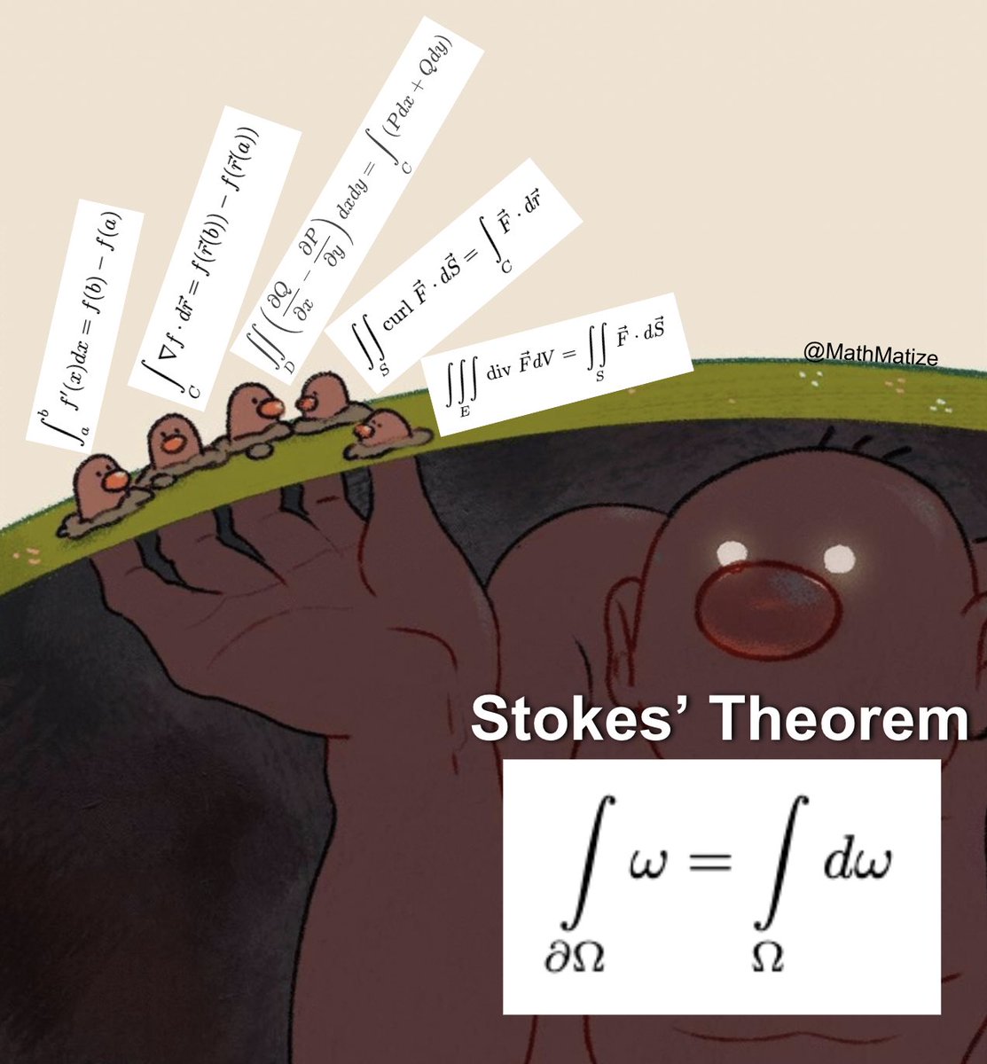 MathMatize's tweet photo. Stokes’ theorem is deep https://t.co/XvUXqSCRq0