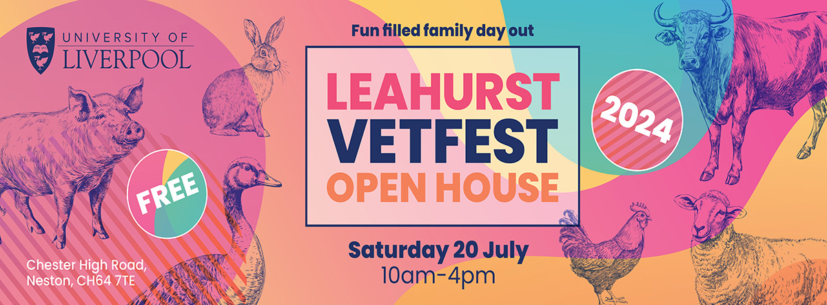 Join us tomorrow Saturday 20 July at VetFest, a free fun filled family day out at our Leahurst campus 🐶🐴🐮
Enjoy animal displays, dog competitions, bouncy castles, food &amp; drink, talks from veterinary experts and tours of our campus facilities and more! 
bit.ly/46e7c24