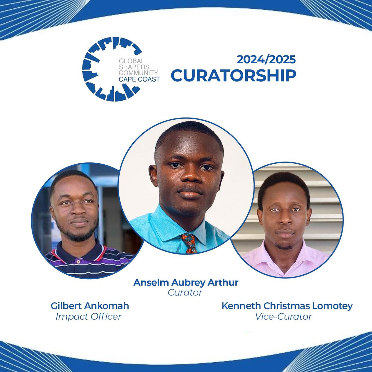 ccshapers's tweet photo. Meet our new Curatorship!
These leaders are poised to leading the hub for yet another successful year.
Congratulations. 

#gs2024 #globalshaperscommunity #globalshaperssummit #capecoast #ghana https://t.co/eEbF7sy1Ov
