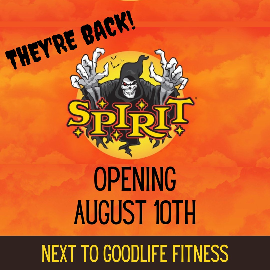 THEY'RE BACK!
Saskatoon's Largest Spirit Halloween will open August 10th!
Everything you need this Halloween from costumes, animatronics, decor and more. So much fun it's scary!
#Halloween #SpiritHalloween #thecentresk
