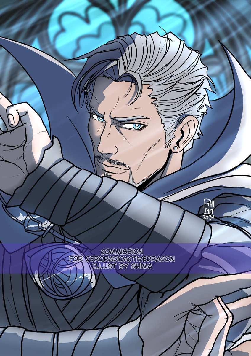 Commission art for @RadioactiveZer 
Stephen Silver
What a majestic Strangesona/Strange Variant

#doctorstrange #strangesona #oc #originalcharacter #commission #commissionart #ArtCommission