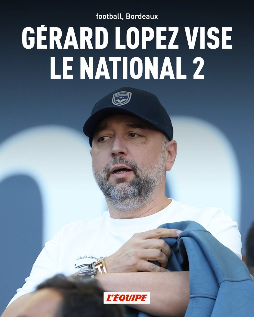 lequipe's tweet photo. Parmi les scénarios envisagés avant le passage devant la DNCG d'appel, le propriétaire des Girondins de Bordeaux travaillerait en priorité sur une nouvelle rétrogradation du club en National 2. https://t.co/qrobgoyYTU https://t.co/47vxIAvphG
