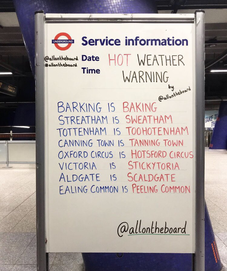 It’s a hot day in London. Try to keep cool whatever the weather and wherever you are.

#HotWeather #Heatwave