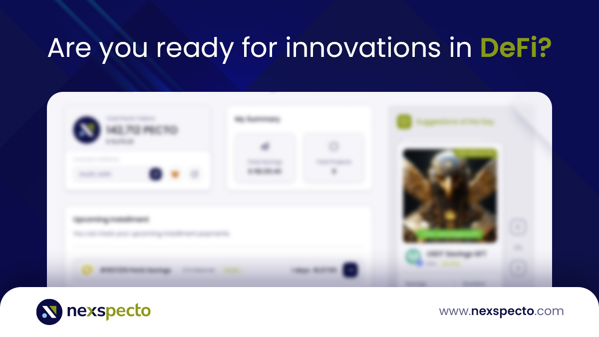 nexspecto's tweet photo. The new destination for digital savings that connects your savings with blockchain technology : NEXSPECTO🚀

Wait for August to join the savings revolution! 🚀💸

#nexspecto #defi https://t.co/c215CvbM9Y