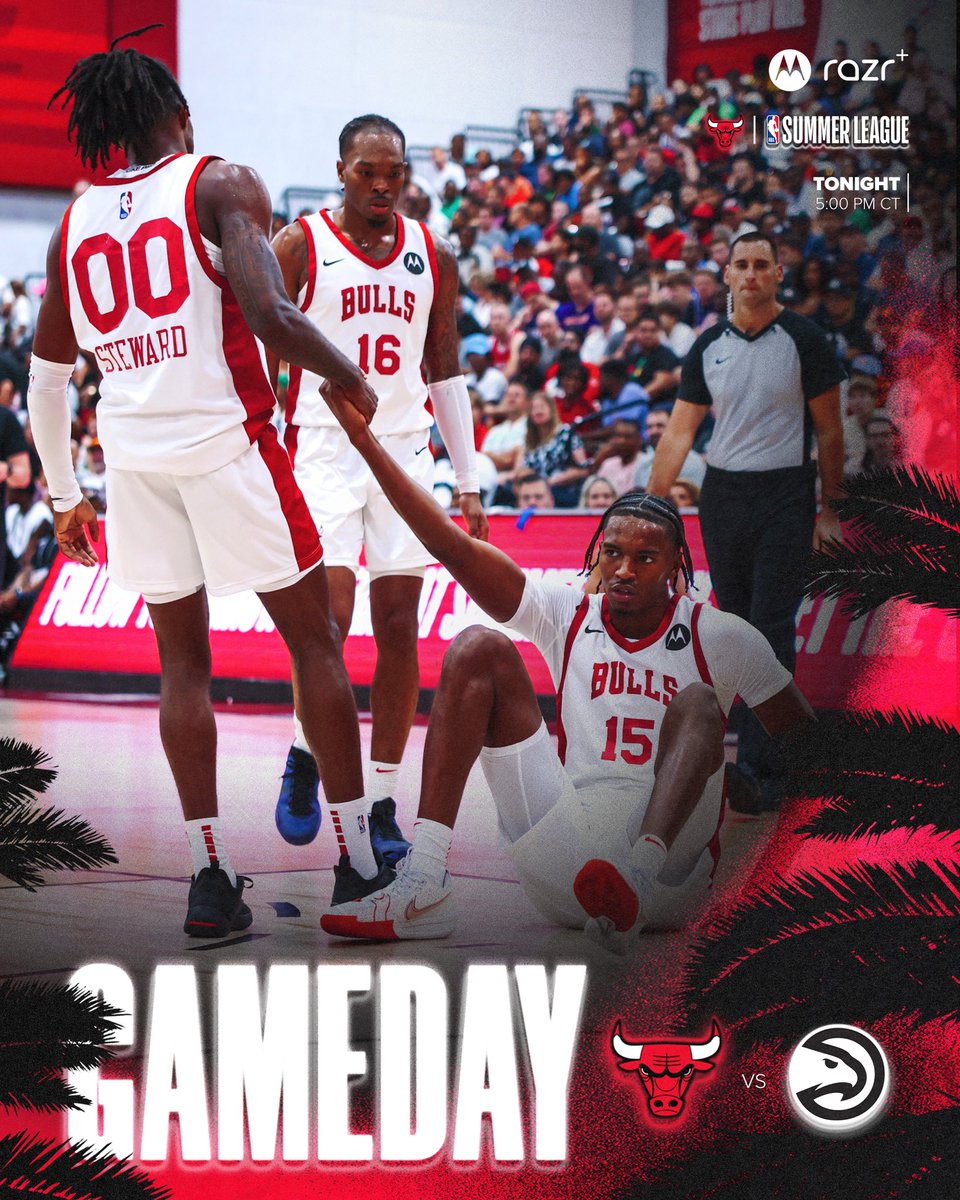 chicagobulls's tweet photo. Back on the Summer League floor ☀️

🆚 Hawks
⏰ 5 pm CT
📺 NBATV

@MotorolaUS | #SeeRed https://t.co/lV9OJYOqWI