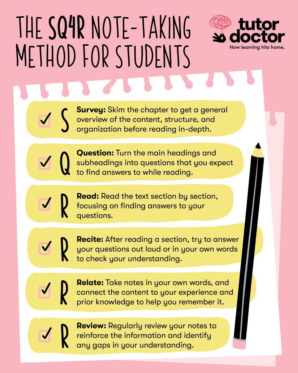 tutordoctor_SP's tweet image. Does your #student take sloppy notes or need help remembering what they were taught in class? Check out these #EffectiveNotetaking methods to boost their memory and organization!👇 #StudyTips