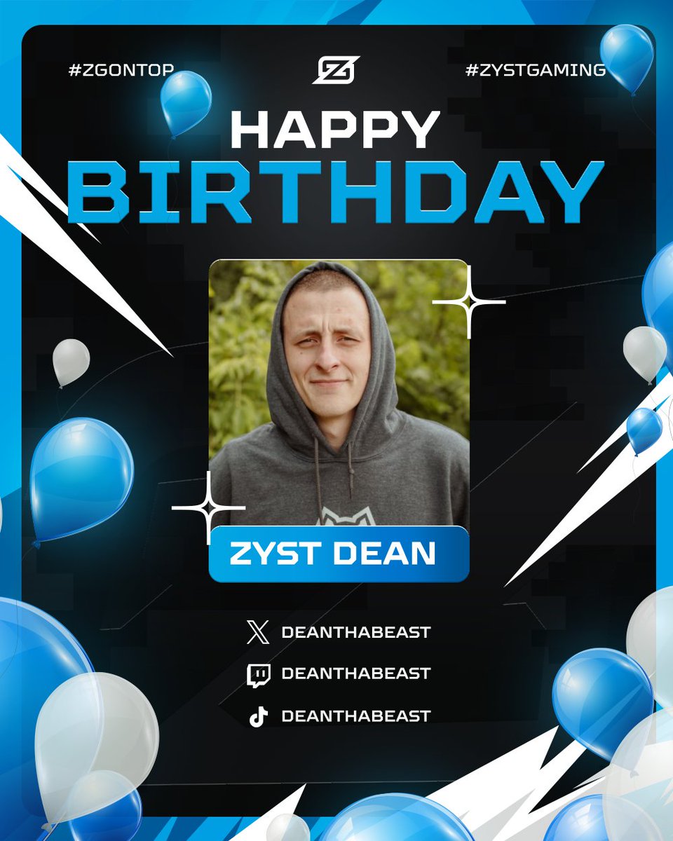 HAPPY BIRTHDAY. 🎉

ZysT Dean (<a href="/deanthabeast/">ZysT Dean</a>)

Another loyal member of our family for many years, we wish you the best on your special day! 🎈