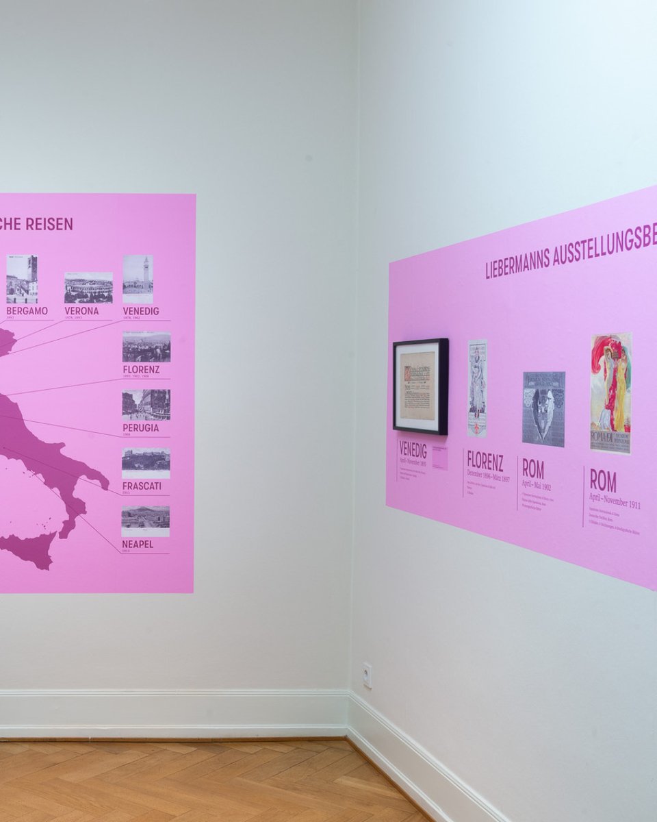Off to Italy! 🇮🇹⁠ Exhibition design for the enriching exhibition “Off to Italy! With Liebermann in Venice, Florence and Rome" @liebermannvilla and @casadigoethe in Rome.⁠
⁠
#liebermannvilla #wannsee #berlin #MaxLiebermann #exhibitiondesign #campaign #typography #tatrung