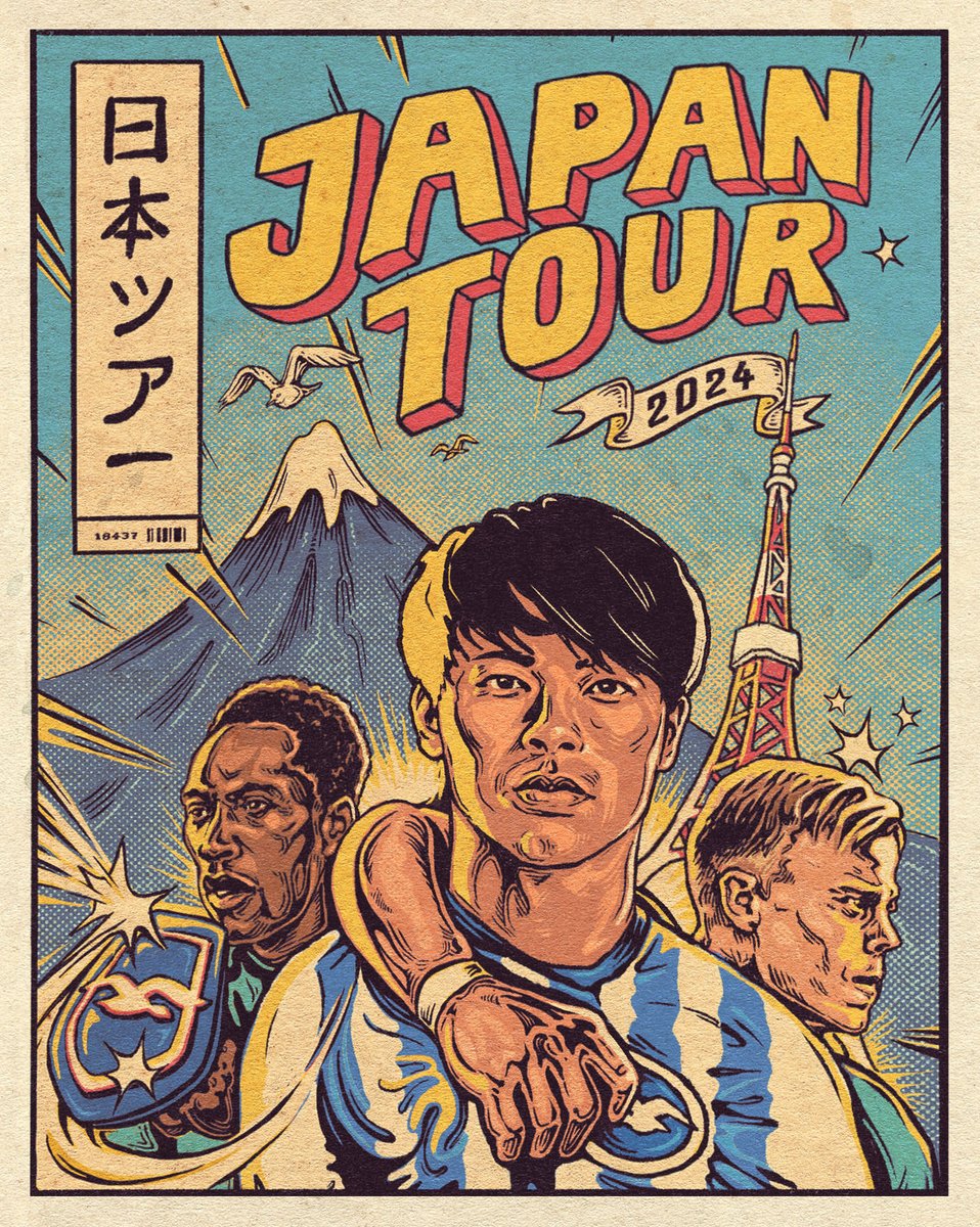 ラフィー　ツアーポスター ブライトンのレトロ調な日本ツアーポスター🇯🇵 📸@OfficialBHAFC