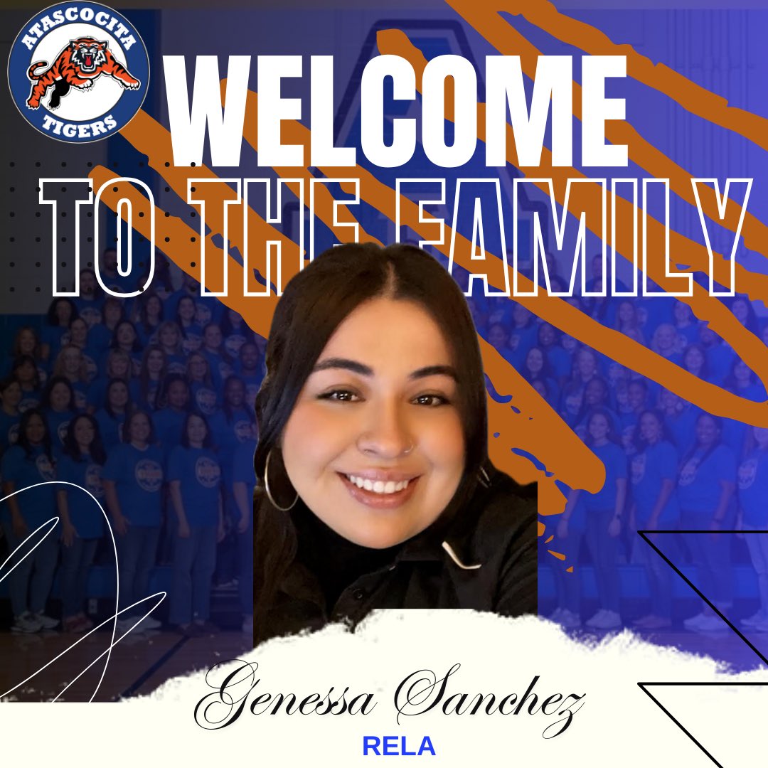 HumbleISD_AMS's tweet photo. Join us in welcoming @Ms_Gsanchez! Ms. Sanchez is passionate about student learning and curiosity. She enjoys family time, she loves sports and prioritizes self-care, with mental health as a top priority. Welcome to the family. #AtascaTigers https://t.co/NkeAL2Ctq4