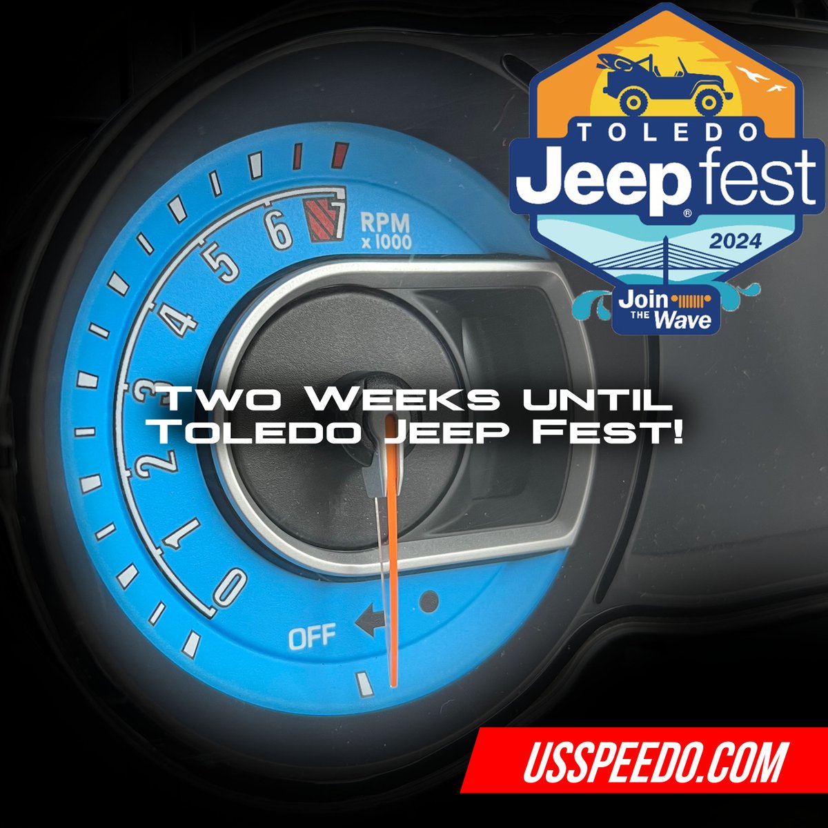 usspeedo's tweet photo. Just two short weeks away from the vendor show at Toledo Jeep Fest! We are so excited to be back this year to sling some gauge faces. https://t.co/xge6ujTKCw