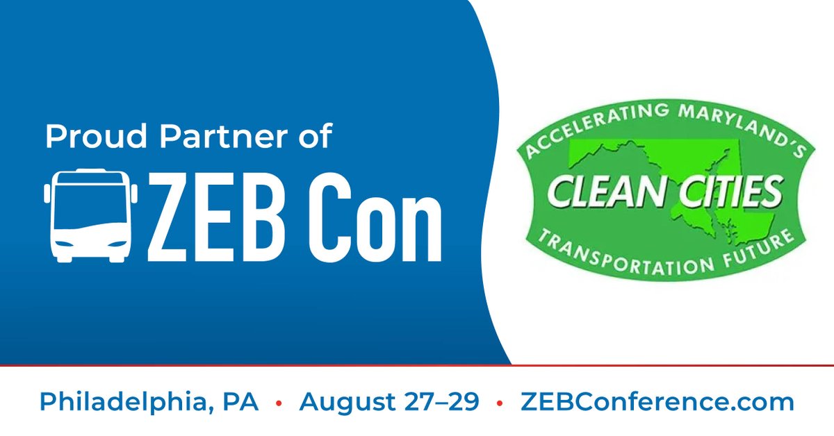 The Maryland Clean Cities and Communities Coalition is a proud community partner of <a href="/Go_CTE/">Center for Transportation and the Environment</a>'s 2024 <a href="/ZEBConference/">ZEB Con</a>! Register and join other industry leaders in supporting the transition to #zeroemission! #ZEBCon2024 zebconference.com