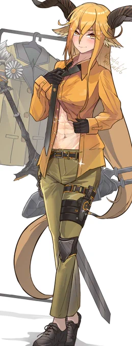 デーゲンブレヒャーのお腹がみたい…  #明日方舟 #Arknights