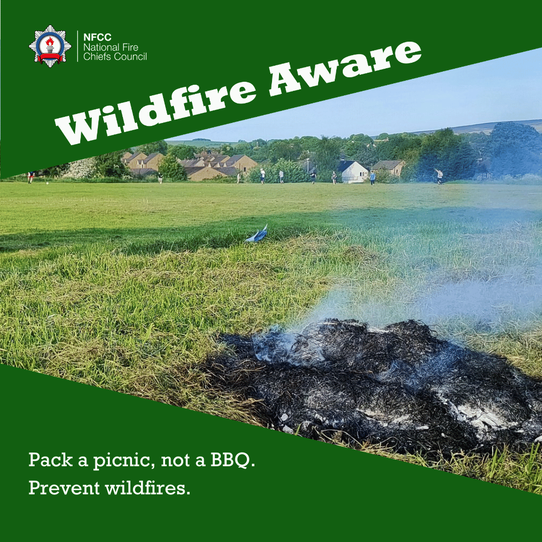 NFCC_FireChiefs's tweet photo. Prevent wildfires. Pack a picnic, not a BBQ and help protect our green spaces. See more advice to prevent wildfires https://t.co/fdkiRhMxCP #WildfireAware https://t.co/61JVIvacBV