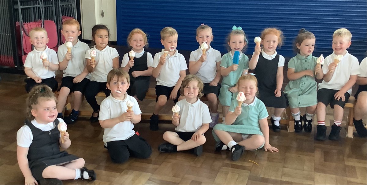 MGTeamOpal's tweet photo. What an amazing day we've had, firstly our Graduation assembly which was a massive success followed by a little treat from the ice cream van! 🍦
We are so unbelievably proud of all the children in Team Opal for feeling brave enough to speak on stage! 🌟 @TeamManorGreen https://t.co/XLEmC4tQX3