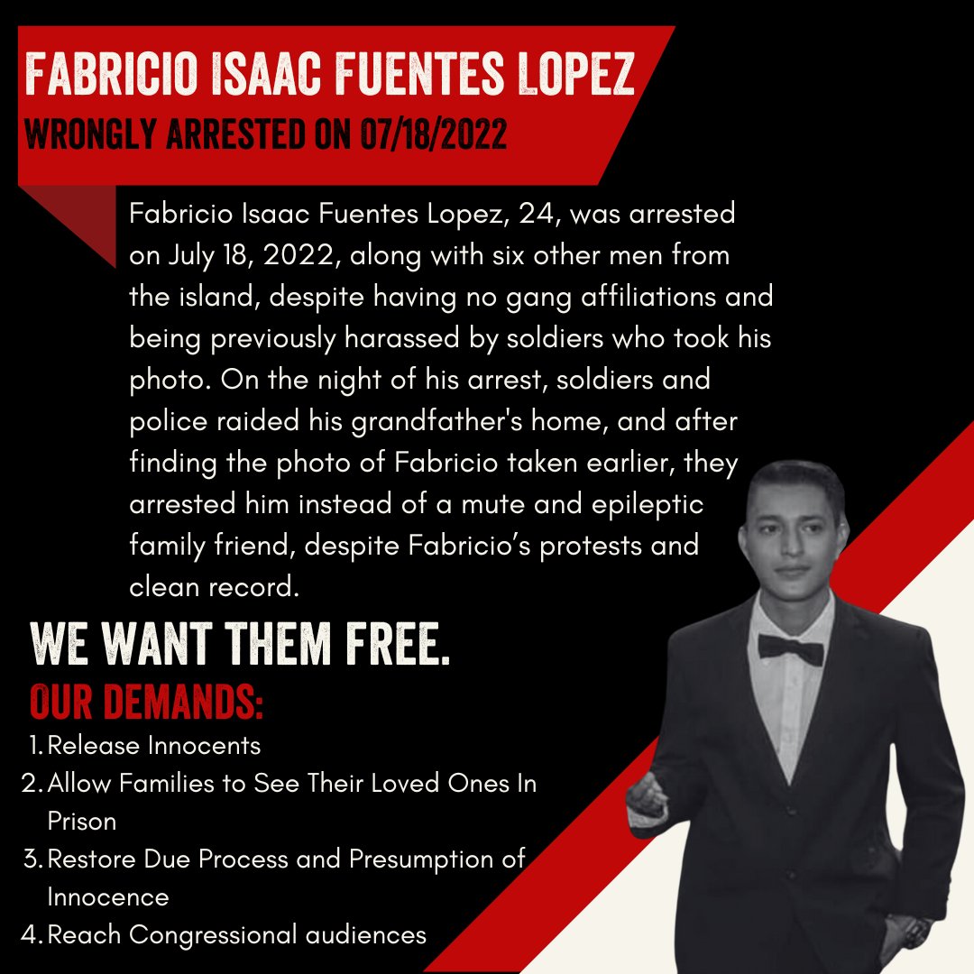 LAWGaction's tweet photo. 🗣 In 2022 under the #StateofException in El Salvador, 25 innocent people from the Espíritu Santo island were unjustly arrested. Only 8 have been released.
Here is the story of 4 innocent people on the island made a victim of the state.
#LibertadParaIES https://t.co/tODxTPnua8