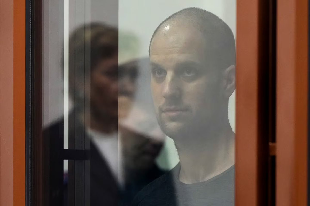 Thinking about Evan today as he is sentenced to 16 years in prison on fake charges for espionage. Evan was taken by Russia as a hostage and should be released immediately. He is a dedicated journalist, a kind person, and a friend and we want to see him at home with his family.