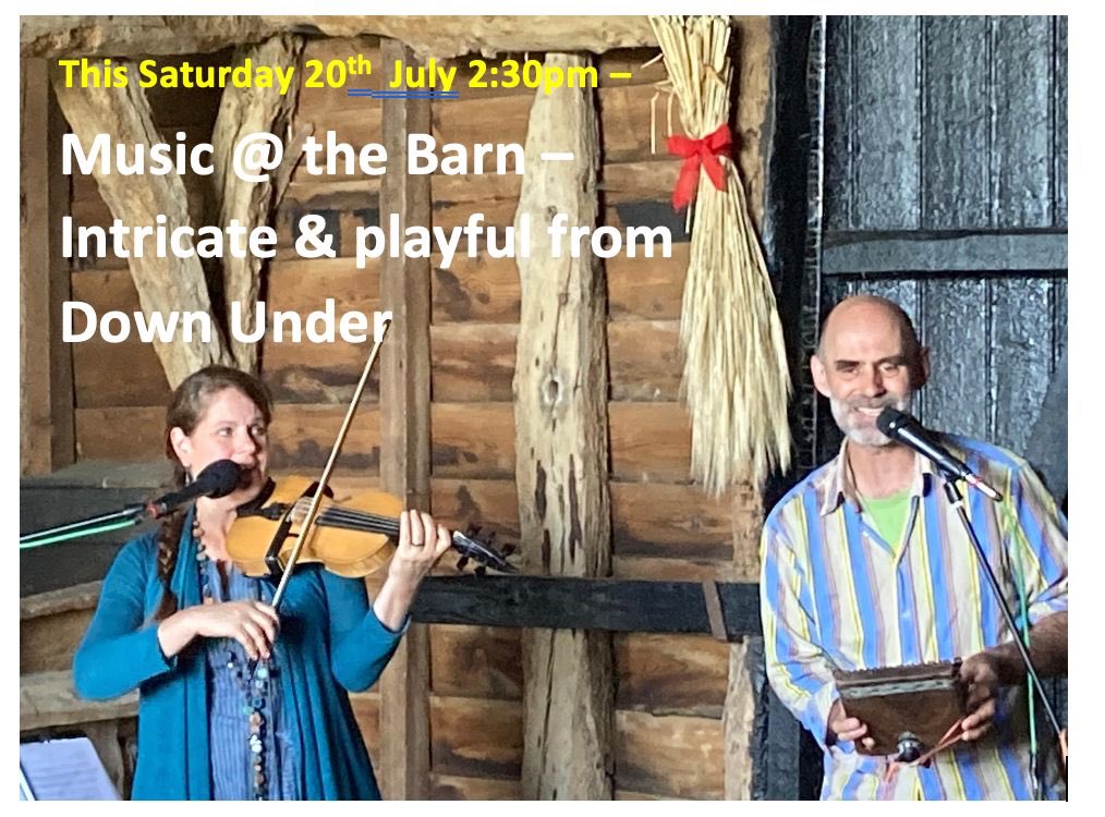 TBarnT's tweet photo. Sat 20 July @2:30pm #Music @TBarnT – intricate+playful from Down Under w Mal+Kylie - vocal adventurer,quirky multi-instrumentalist + violinist who played for Orchestra Victoria,Stevie Wonder+Barry White (!) provides violin + voice in a perfect balance to nutsness! Very enjoyable! https://t.co/fzhBWeQ0g6