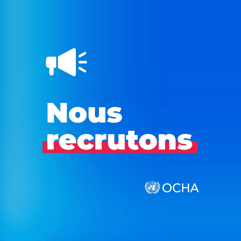 OCHABurkina's tweet photo. 📢@OCHABurkina recrute

Ouagadougou, Burkina Faso: Chargé(e) National(e) des Affaires Humanitaires – Programmes/Liaison 
👉Candidature jusqu'au 27 juillet 2024
➡️https://t.co/sp3zedio2l   
 
Les candidatures feminines sont encouragées! https://t.co/UmNZr88ASy